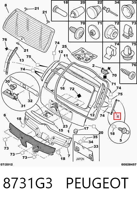 Muelle neumatico maletero C3 I hatchback (2002-2009) original desde 15,65 €