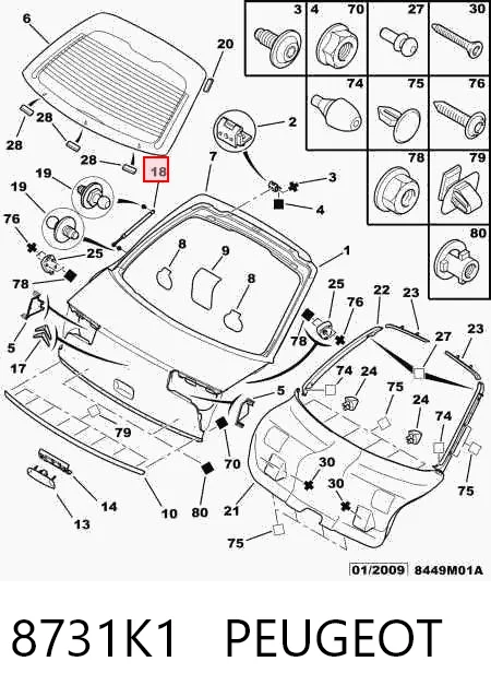 Comprar Amortiguador de puerta trasera C5  RC
