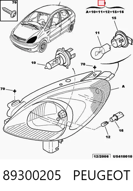 Optica delantera Citroen Xsara  monovolumen comprar en España