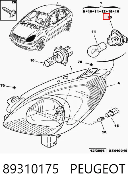 Faro izquierdo Citroen Xsara 