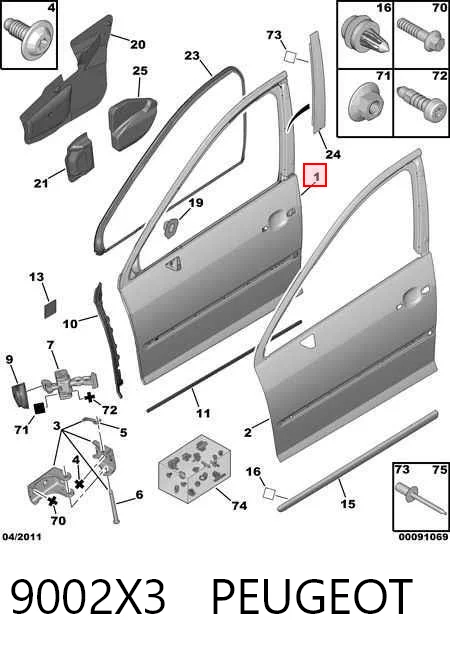Puerta de coche, delantera, izquierda Peugeot 407 SW familiar (6E) (2004 - 2011) precio, desde 159,72 EUR
