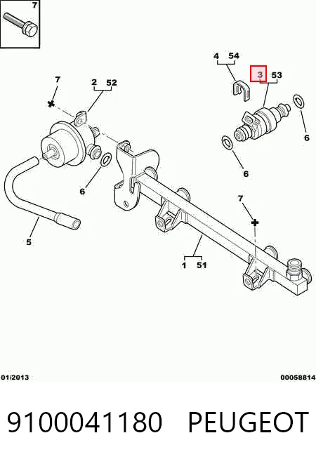 F1ZZ9F593C Ford Inyector de combustible