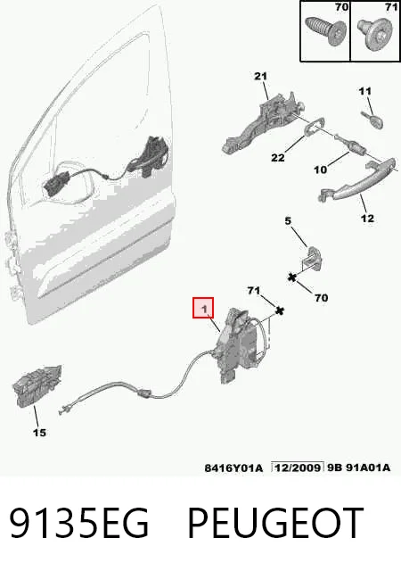 Comprar Cerradura de puerta delantera izquierda Citroen Berlingo  B9 a bajo precio