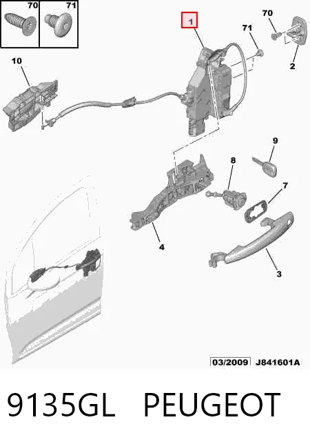 Cerradura Citroen C3 II hatchback (A51) (2009 - 2016) precio, desde 62,44 EUR