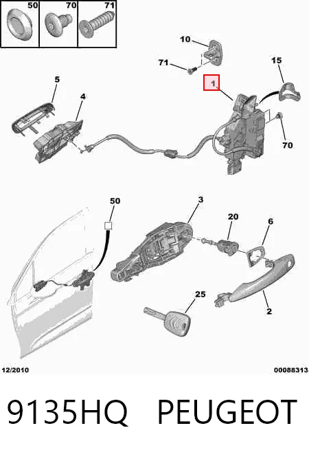 Comprar Cerradura de puerta delantera izquierda Citroen C4 II B7 a bajo precio