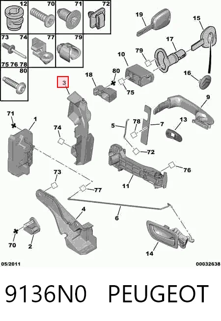 9136N0 Peugeot/Citroen