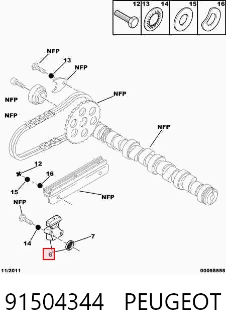 Tensor de cadena de distribución Peugeot 205 I hatchback (741A, C) (1983 - 1987) precio, desde 54,62 EUR