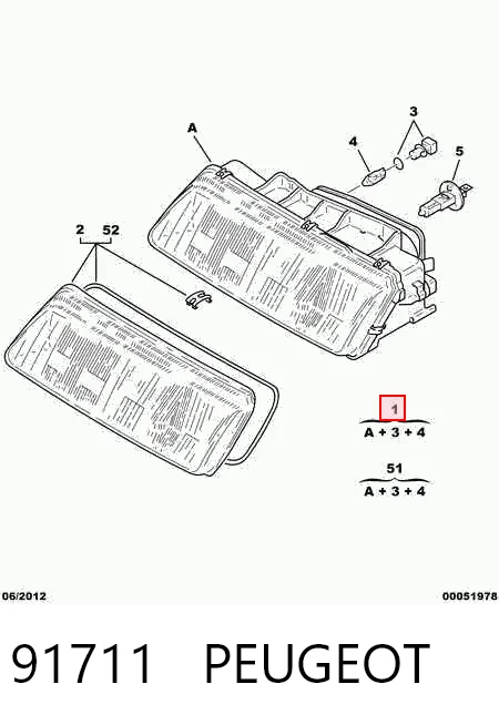  Faro derecho Citroen ZX 