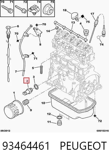 Sensor de presión de aceite para Nissan Micra K11