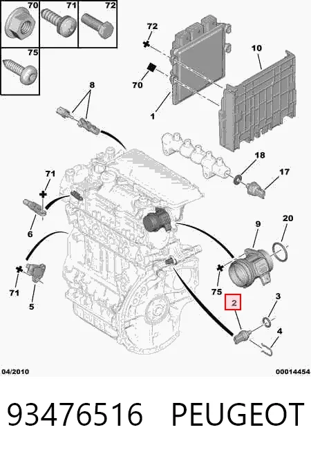 Sensor de temperatura para Citroen Berlingo B9
