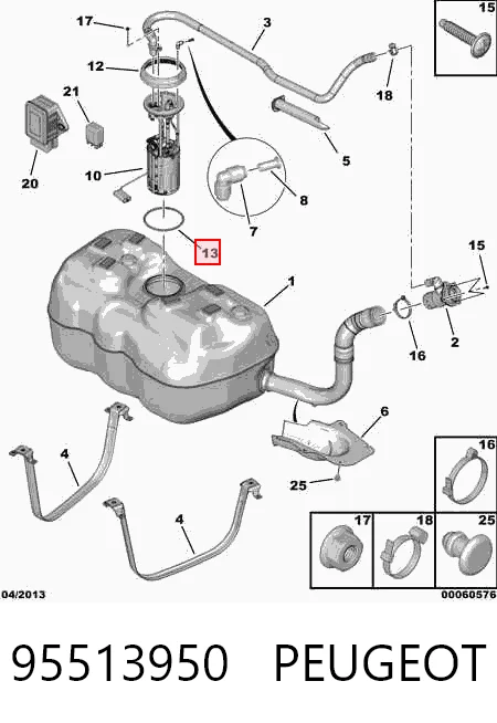 Comprar 46537483 Chrysler Sello de la bomba de combustible