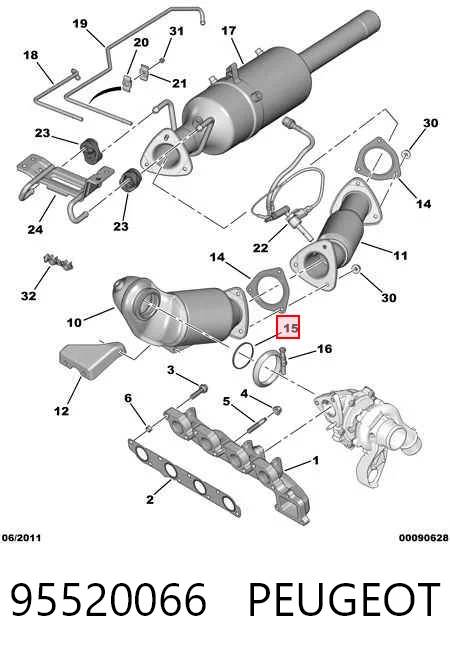 Comprar K68282995AA Fiat/Alfa/Lancia Junta de turbina de escape