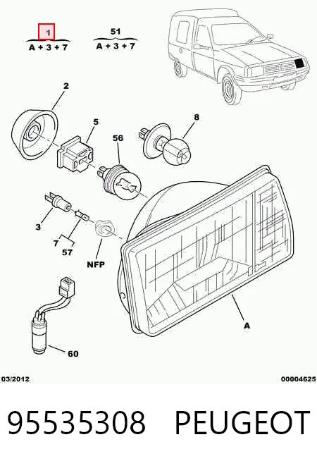 Faro Citroen C15 furgoneta (VD) (1984 - 1997) precio, desde 57,34 EUR