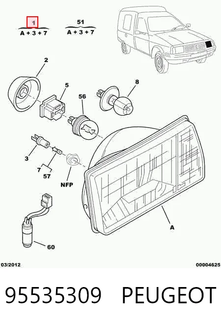 Comprar Faro derecho Citroen C15  VD
