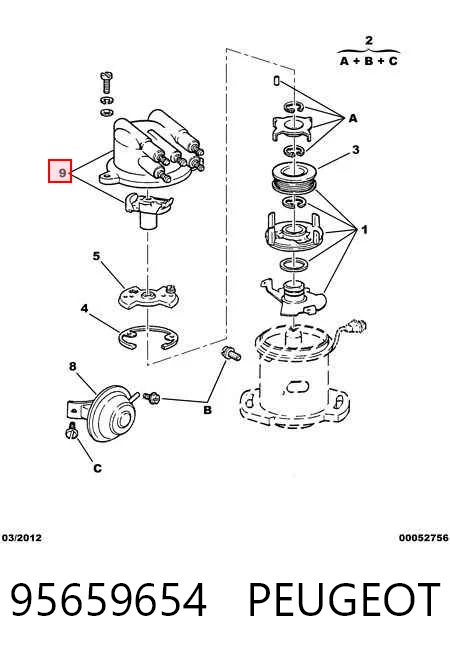 Tapa distribuidor Citroen C15  (1984-1997)