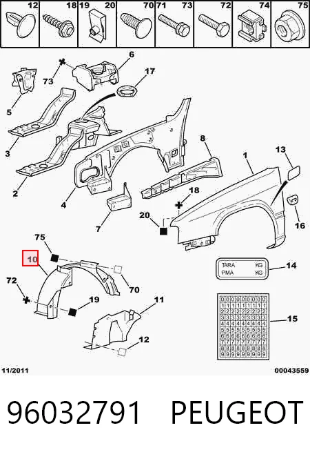 Paso rueda delantero derecho Citroen ZX  (1991-1997)