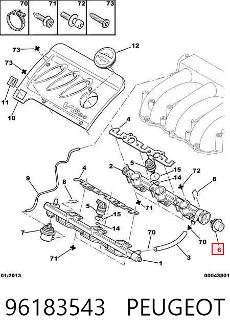 Válvula reguladora de presión para Peugeot 607  9D, 9U