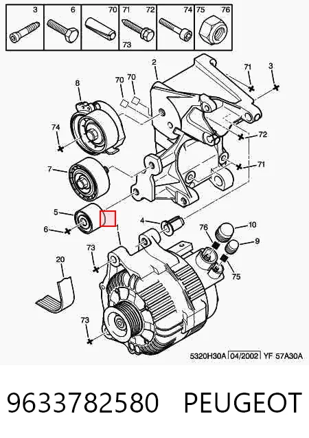 Alternador 9633782580 PEUGEOT