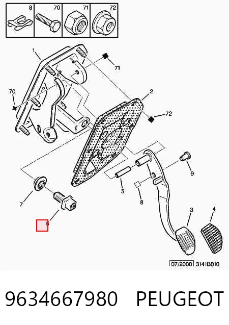 9634667980 Peugeot/Citroen Interruptor luces de freno