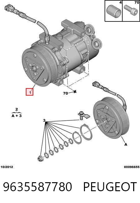 9635587780 Peugeot/Citroen Compresor climatizador