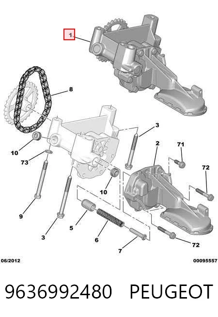 Bomba de aceite del motor Peugeot 406  (8B)