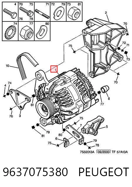 9637075380 Peugeot/Citroen Alternador de coche