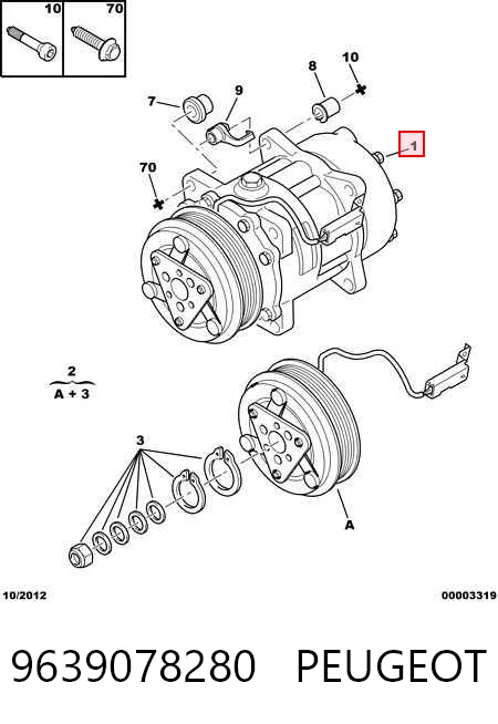 9639078280 Peugeot/Citroen Compresor climatizador