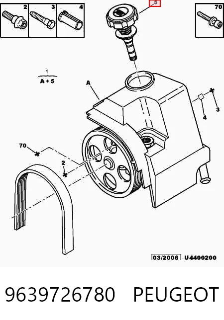 9639726780 Peugeot/Citroen Bomba hidráulica de dirección