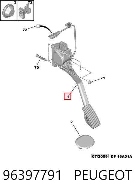 Comprar Pedal del acelerador Citroen C5 I DE