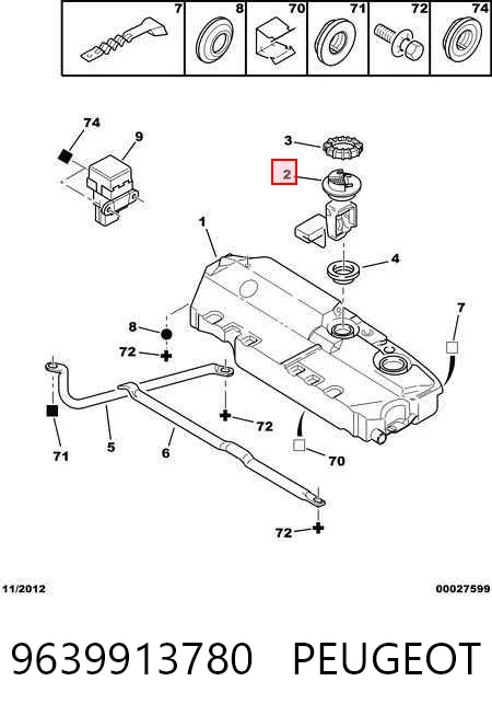 9639913780 Peugeot/Citroen Módulo de alimentación de combustible