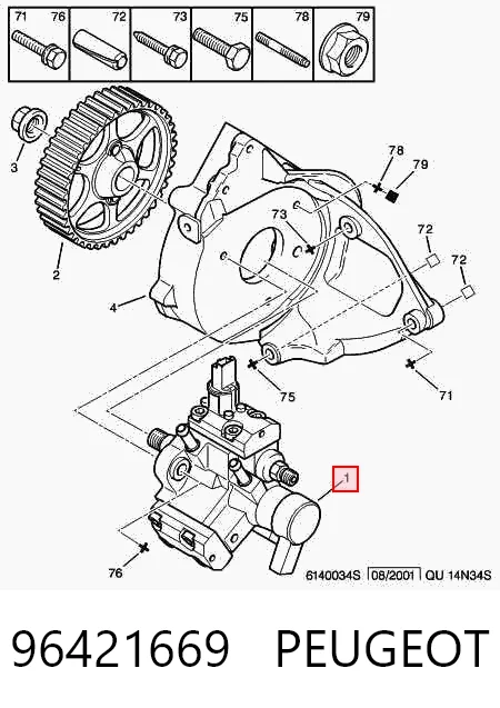 96421669 Peugeot/Citroen Bomba de inyección