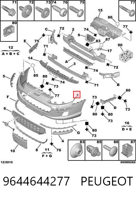 Paragolpes delantero para Peugeot 407 SW 6E