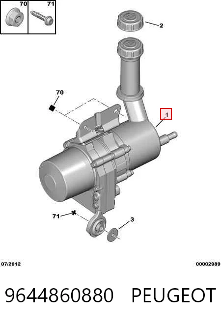 9644860880 Peugeot/Citroen Bomba hidráulica de dirección