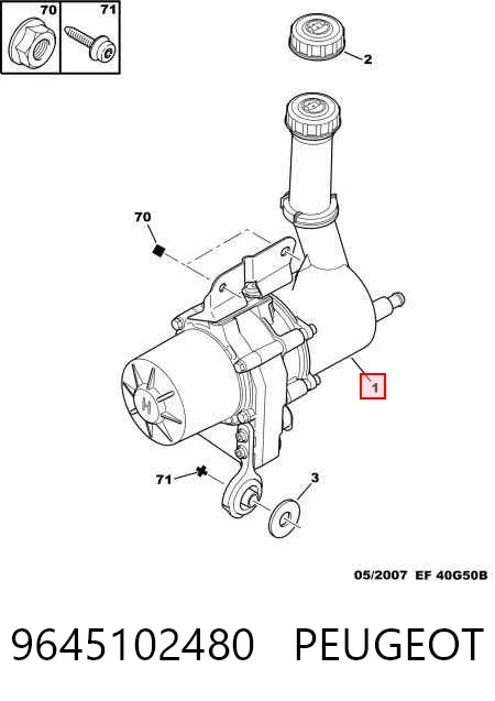 9645102480 Peugeot/Citroen Bomba hidráulica de dirección
