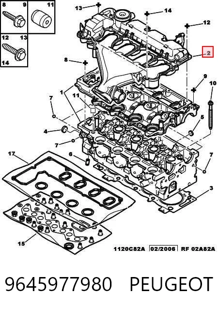 9645977980 Peugeot/Citroen Tapa de culata