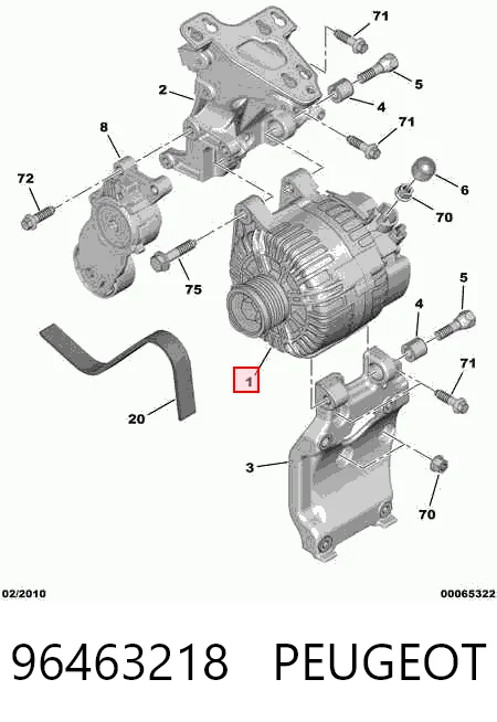 96463218 Peugeot/Citroen Alternador de coche