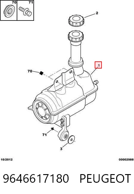 9646617180 Peugeot/Citroen Bomba hidráulica de dirección