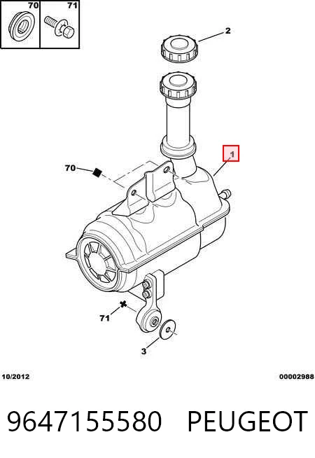 9647155580 Peugeot/Citroen Bomba hidráulica de dirección