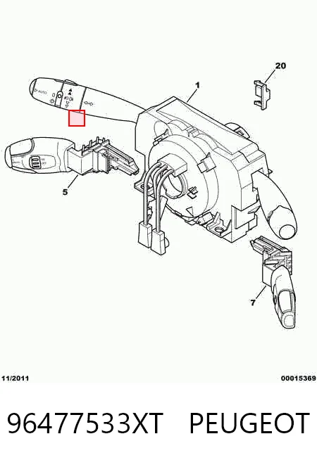 96477533XT Peugeot/Citroen Mando bajo volante