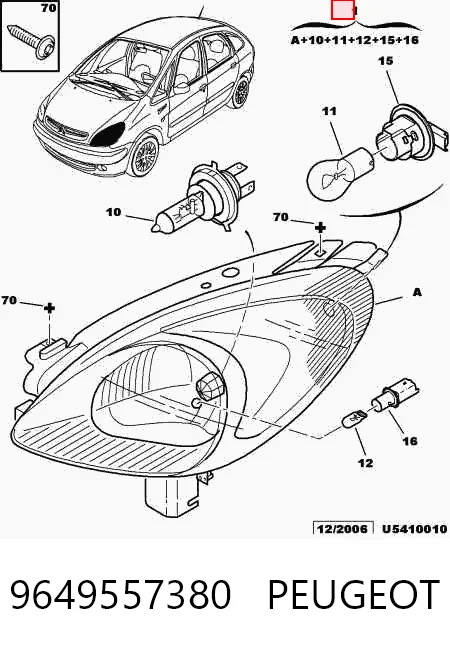 Faro derecho Citroen Xsara Picasso monovolumen (N68) (2000 - 2010) precio, desde 44,63 EUR