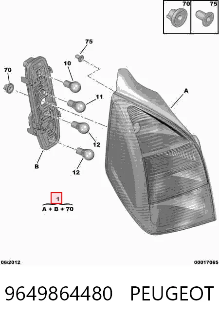 Piloto trasero derecho para Citroen C2  JM
