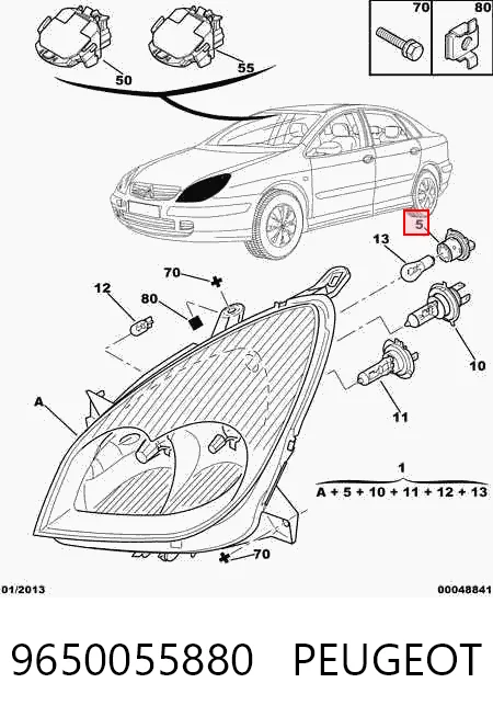  Faro derecho Citroen C5 1