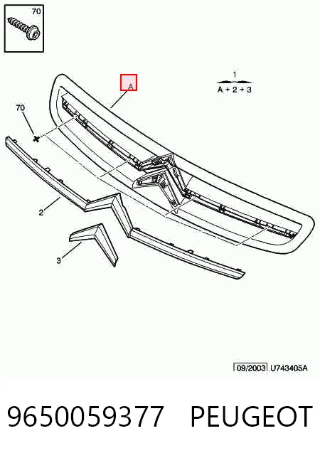  Parrilla Citroen Xsara 