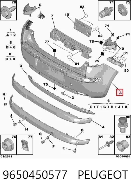 Comprar Parachoques trasero Citroen C4 I LA