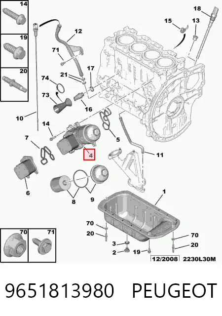 Portafiltro de aceite Ford 9656970080 precio, desde 31,94 EUR