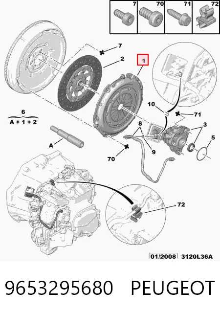 Plato de presión del embrague Citroen Xsara  (N68)