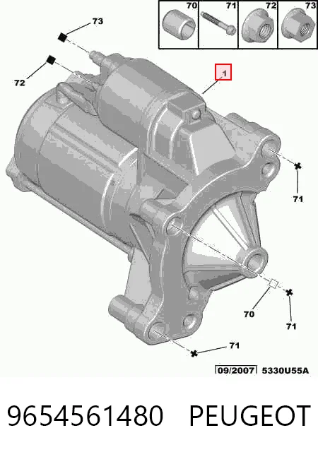 9654561480 Peugeot/Citroen Arranque motores