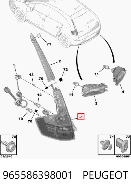 Piloto trasero derecho Citroen C4 I hatchback (LC) (2004 - 2010) precio, desde 44,17 EUR