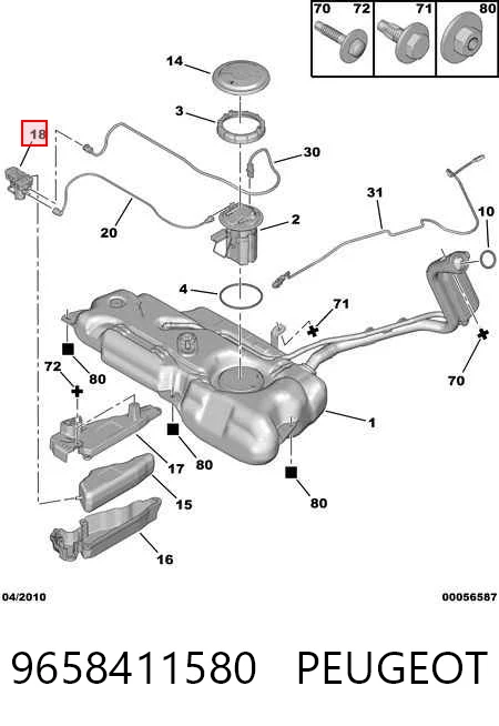 9658411580 Peugeot/Citroen Bomba AdBlue