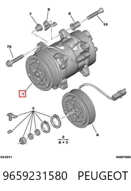 9659231580 Peugeot/Citroen Compresor climatizador